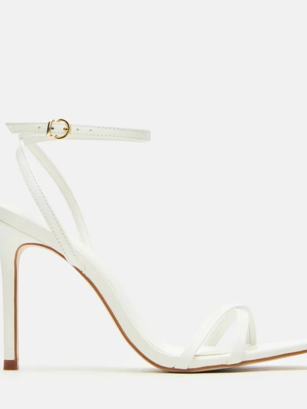 Steve Madden Women's Jypsey Strappy Heels - White - Size 7.5 Leather